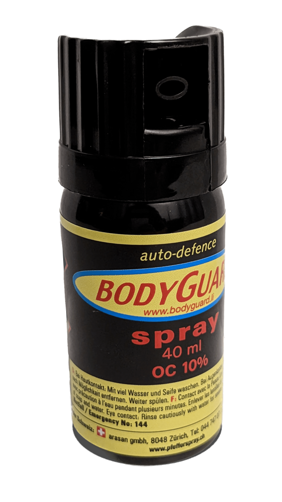 Bodyguard - Spray au poivre - 40ml - jet large