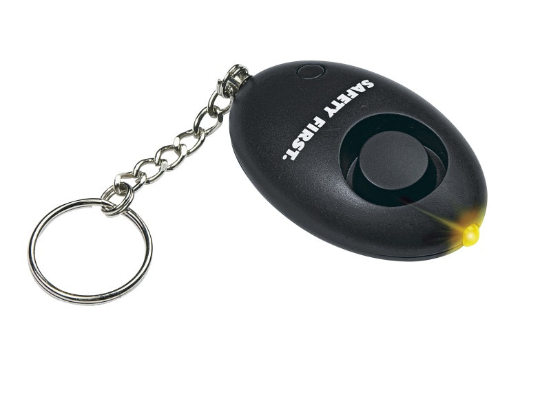 Protective alarm on the key ring with LED lamp
